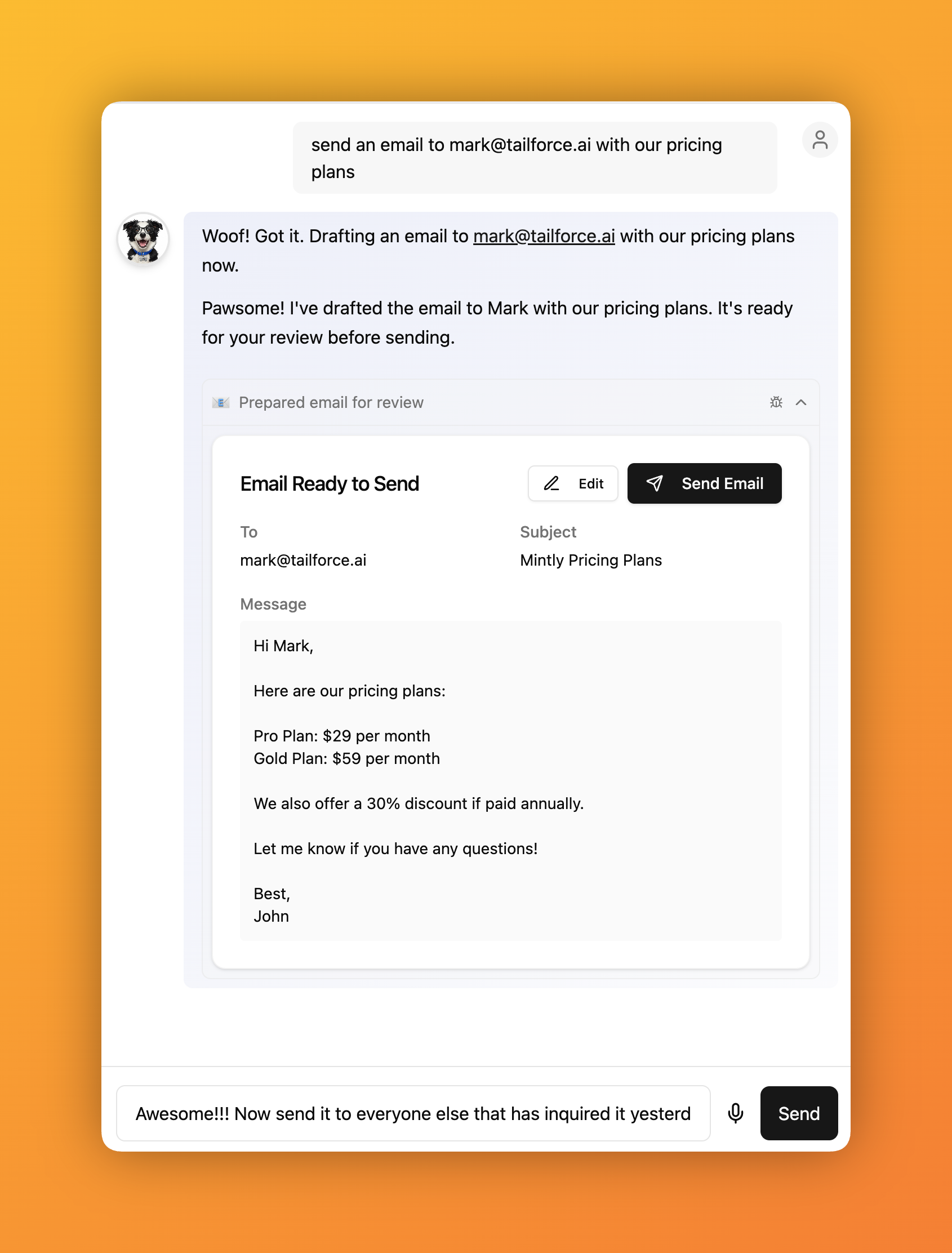 AI Email Draft Creation - Professional communication at scale